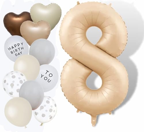 Nummer 8 Ballons 40 Zoll Karamell große Zahl Ballons für Geburtstag Party Dekorationen Nummer 8 Ballons 40 Zoll Karamell große Zahl Ballons für Geburtstag Party Dekorationen von Banyeyun