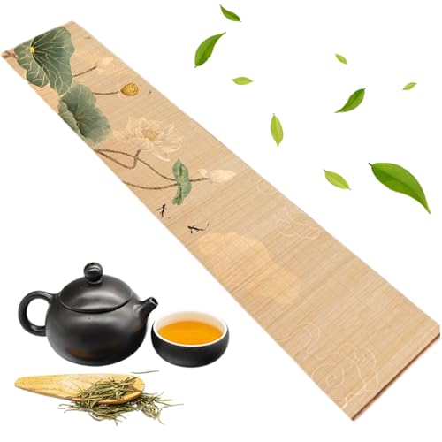 Bamboo -Tischläufer, alte chinesische Tischläufer 12x47in Asian Style Gemälde Tischdecke für Küche Esszimmer Dekoration, chinesische Tischdecken Bamboo -Tischläufer, alte chinesische Tischläufer 12x47in Asian Style Gemälde Tischdecke für Küche Esszimmer Dekoration, chinesische Tischdecken von Banziaju