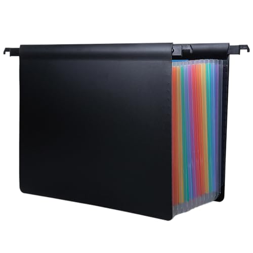 Hanging-Datei Organizer, 13-Tocket-Hangdatei-Ordner A4 Exciblet-Organisator mit Registerkarten und zwei Haken für Schrank, Büro, Schule, Stil 1 Hanging-Datei Organizer, 13-Tocket-Hangdatei-Ordner A4 Exciblet-Organisator mit Registerkarten und zwei Haken für Schrank, Büro, Schule, Stil 1 von Banziaju