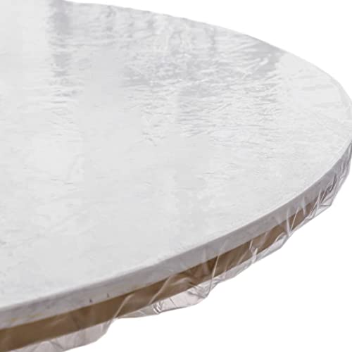 Klare runde Vinyl-Tischdecke, runde Tischdecke, wasserdichte Tischdecke, elastisch, transparent, Kunststoff-Tischdecke, Kunststoff-Tischdecke, Schutz für den Tisch, s von Banziaju