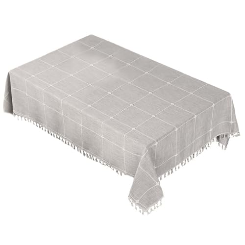 Quadratische Tischdecke quadratische Tischdecke, 24x24 '' Baumwoll- und Leinentisch -Stofftisch mit Quasten, waschbar für Hausessen mit Esstischtisch von Banziaju