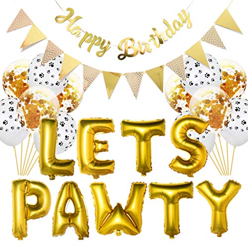 Haustier Geburtstag Dekoration Set mit Geburtstag für Folienballons Wimpelkette Flaggen Kleinkind Geburtstag Party Supplies für Katze Luftballons Kit Junge Haustier Geburtstag Dekoration Set mit Geburtstag für Folienballons Wimpelkette Flaggen Kleinkind Geburtstag Party Supplies für Katze Luftballons Kit Junge von BaoFufc