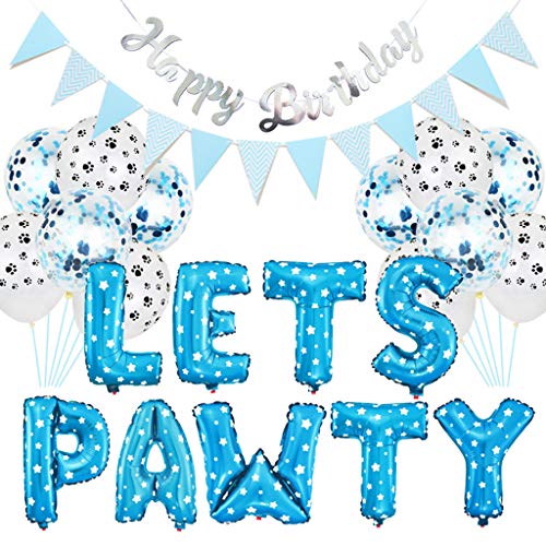 Haustier Geburtstag Dekoration Set mit Geburtstag für Folienballons Wimpelkette Flaggen Kleinkind Geburtstag Party Supplies für Katze Luftballons Kit Junge Haustier Geburtstag Dekoration Set mit Geburtstag für Folienballons Wimpelkette Flaggen Kleinkind Geburtstag Party Supplies für Katze Luftballons Kit Junge von BaoFufc