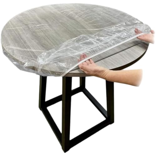 Transparent Tischdecke Rund, Outdoor Tischdecke Wetterfest Gartentischdecke, TPU Wachstischdecke Rund mit Gummizug, Durchsichtige Tischfolie Abwaschbar Transparent Tischdecke Rund, Outdoor Tischdecke Wetterfest Gartentischdecke, TPU Wachstischdecke Rund mit Gummizug, Durchsichtige Tischfolie Abwaschbar von BaoT8YLu