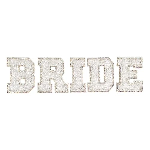 Aufnäher zum Aufbügeln für Kleidung, dekorative Reparatur, Chenille, bestickt, personalisierbar, zum Aufnähen für Kleidung, Reparaturen, Hüte, Hemden, Schuhe, Jeans, Taschen, Handwerk (BRIDE-PEARL-03) Aufnäher zum Aufbügeln für Kleidung, dekorative Reparatur, Chenille, bestickt, personalisierbar, zum Aufnähen für Kleidung, Reparaturen, Hüte, Hemden, Schuhe, Jeans, Taschen, Handwerk (BRIDE-PEARL-03) von Baobeily