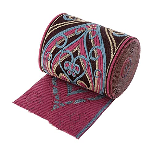5 Meter Zierband Stoffband Stoffbordüre Jacquard Hanfu schneidern DIY Nähzubehör Applikation, Rose Rot, 80 x 5000 mm 5 Meter Zierband Stoffband Stoffbordüre Jacquard Hanfu schneidern DIY Nähzubehör Applikation, Rose Rot, 80 x 5000 mm von Baoblaze
