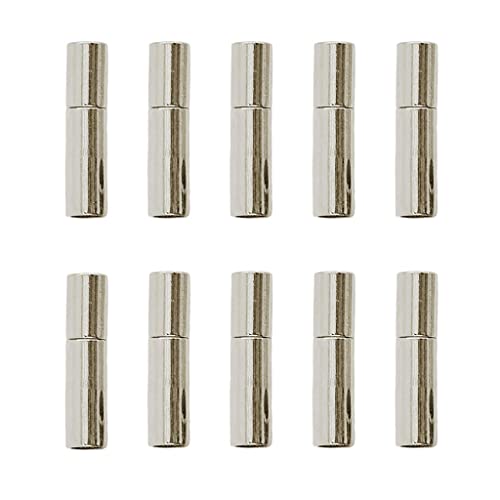 Baoblaze 10 Sätze Magnet Verschlüsse DIY Schmuck Basteln Magnetverschlüsse Ketteverschluss für Armband Kette Schmuck, Silber, 17x4mm von Baoblaze