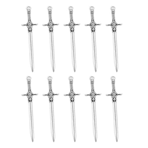 Baoblaze 10 Stück Schwerter aus tibetischer Silberlegierung, Miniaturszenen, Ornamente, Charms, Kostümzubehör, Bastelbedarf, Puppenhaus-Dekoration Baoblaze 10 Stück Schwerter aus tibetischer Silberlegierung, Miniaturszenen, Ornamente, Charms, Kostümzubehör, Bastelbedarf, Puppenhaus-Dekoration von Baoblaze