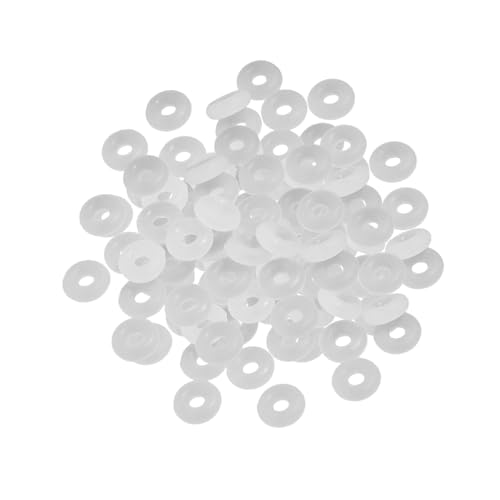 Baoblaze 100Pcs Dekorative Charm Perlen, Silicone O Rings Stoppers, DIY Charm Beads, Beads Charms Sortierte Acrylperlen, Lose Silikonperlen für DIY Stirnband Kleidung Halskette Handy Kette, Weiß Baoblaze 100Pcs Dekorative Charm Perlen, Silicone O Rings Stoppers, DIY Charm Beads, Beads Charms Sortierte Acrylperlen, Lose Silikonperlen für DIY Stirnband Kleidung Halskette Handy Kette, Weiß von Baoblaze