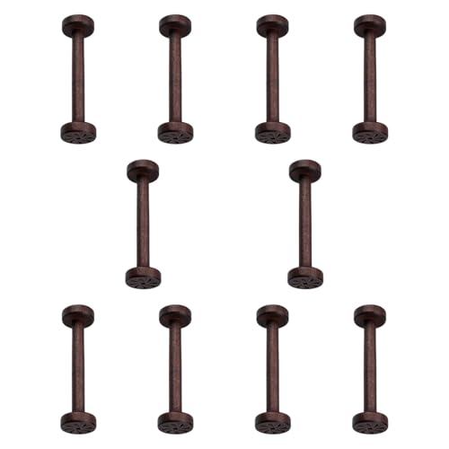Baoblaze 10x Holzspulen Holzbänder Spulen Stickerei Faden Spulennähtwege leere Spulen für Holzprojekt -Nähzubehör, Braun von Baoblaze