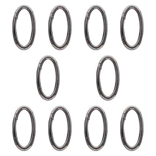 Baoblaze 10x ovale Federkarabinerhaken, Karabinerhaken, Schnappclip, Basteln, Federöffnung, Hardware, Schlüsselanhänger, Schnalle für Reisen, Wandern, Outdoor, Dunkelgrau Baoblaze 10x ovale Federkarabinerhaken, Karabinerhaken, Schnappclip, Basteln, Federöffnung, Hardware, Schlüsselanhänger, Schnalle für Reisen, Wandern, Outdoor, Dunkelgrau von Baoblaze