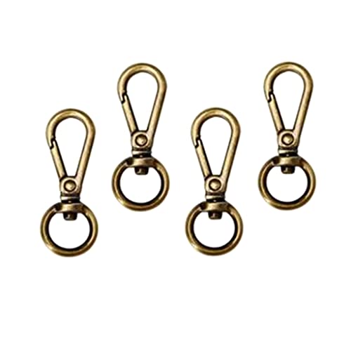 4 Swivel abnehmbare Drehverschlüsse für Schlüsselringe Karabinerhaken, Bronze von Baoblaze
