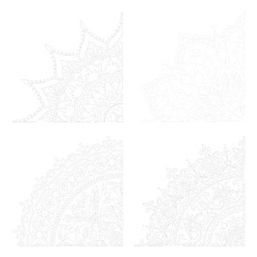 Baoblaze 4x Mandala-Schablone, Mandala-Malschablone, Zeichnungsschablone, wiederverwendbare Schablone mit Blumenmuster für Möbel, Böden, Wände, von Baoblaze