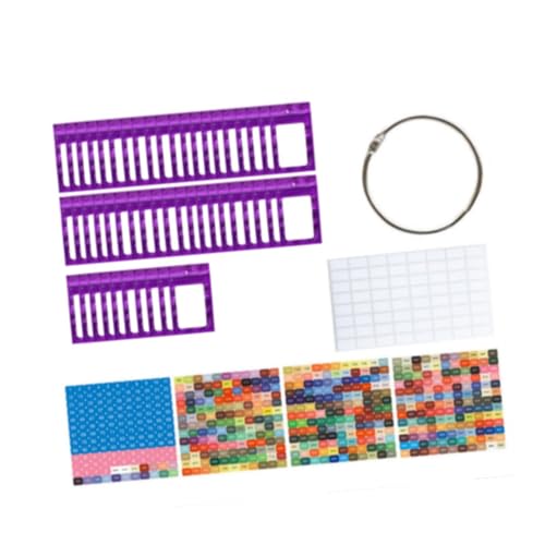 Baoblaze 50pcs Strassestones Aufbewahrungsbeutel Kleiner Perlen Organizer Carry Case Diamant Craft Accessoires Selbstverriegelungsbeutel mit Bindemittel Ringen, Lila von Baoblaze