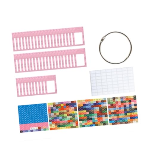 Baoblaze 50pcs Strassestones Aufbewahrungsbeutel Kleiner Perlen Organizer Carry Case Diamant Craft Accessoires Selbstverriegelungsbeutel mit Bindemittel Ringen, Rosa von Baoblaze