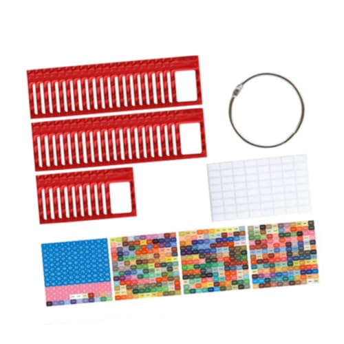 Baoblaze 50pcs Strassestones Aufbewahrungsbeutel Kleiner Perlen Organizer Carry Case Diamant Craft Accessoires Selbstverriegelungsbeutel mit Bindemittel Ringen, Rot von Baoblaze