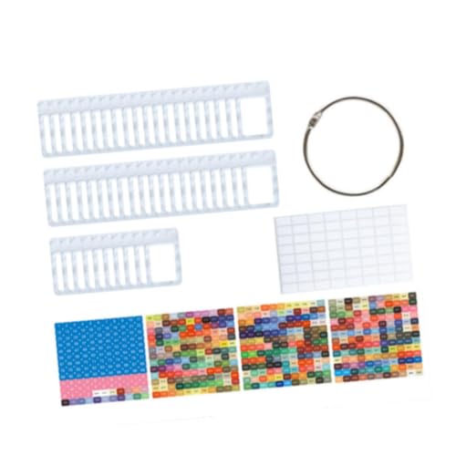 Baoblaze 50pcs Strassestones Aufbewahrungsbeutel Kleiner Perlen Organizer Carry Case Diamant Craft Accessoires Selbstverriegelungsbeutel mit Bindemittel Ringen, Weiß von Baoblaze