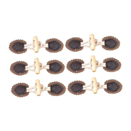 Baoblaze 6pcs Umschaltknöpfe Nähzubehör Praktische PU - -Kleidung Knöpfe Hornknöpfe Mantelkästen für Strickbeutel Schal, Braun, 10cmx3cm Baoblaze 6pcs Umschaltknöpfe Nähzubehör Praktische PU - -Kleidung Knöpfe Hornknöpfe Mantelkästen für Strickbeutel Schal, Braun, 10cmx3cm von Baoblaze