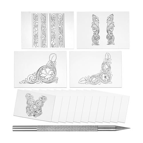Baoblaze -Anreißstift mit Schnitzmusterpapier, multifunktionaler Kopierstift für arbeiten, Gravurstifte zum Zeichnen und für die Holzbearbeitung Baoblaze -Anreißstift mit Schnitzmusterpapier, multifunktionaler Kopierstift für arbeiten, Gravurstifte zum Zeichnen und für die Holzbearbeitung von Baoblaze