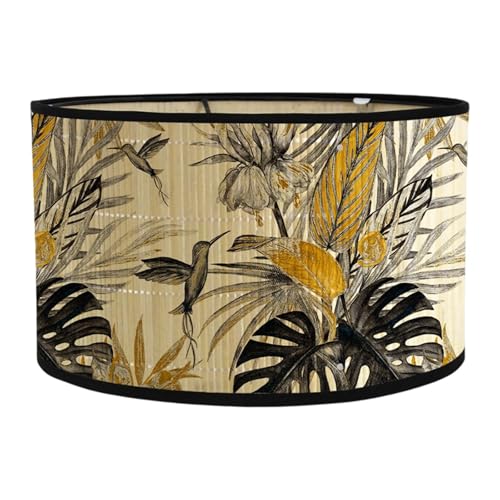 Baoblaze Bambus Lampenschirm mit Trommel Design für Tischlampen, Stil B von Baoblaze