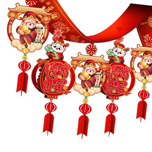 Baoblaze Banner zum chinesischen Neujahr, Frühlingsfest-Ornament, kreative, vielseitige Deckendekorationen, Schlangenjahresgirlande für den Deckengarten, Style B Baoblaze Banner zum chinesischen Neujahr, Frühlingsfest-Ornament, kreative, vielseitige Deckendekorationen, Schlangenjahresgirlande für den Deckengarten, Style B von Baoblaze