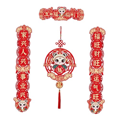 Baoblaze Couplets zum chinesischen Neujahrsfest 2025, Dekoration zum chinesischen Neujahrsfest, Frühlingsfest-Couplets, Geschenk, Schlangenjahr-Dekor für die, Fünf Segnungen Baoblaze Couplets zum chinesischen Neujahrsfest 2025, Dekoration zum chinesischen Neujahrsfest, Frühlingsfest-Couplets, Geschenk, Schlangenjahr-Dekor für die, Fünf Segnungen von Baoblaze