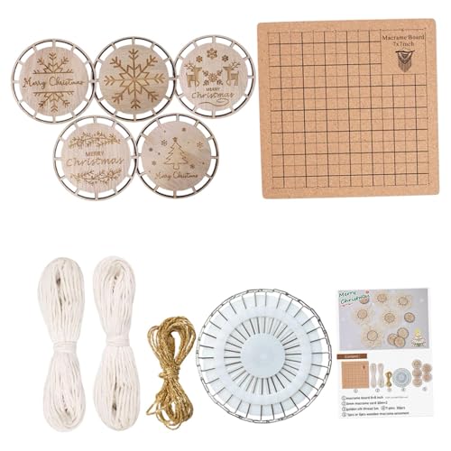 Baoblaze DIY Bastelset Holzscheiben mit Seilholzstücken für Weihnachten Dekor Ornamente Hochzeitsdekorationen Boho Decor Coasters Home Decor, Set F Baoblaze DIY Bastelset Holzscheiben mit Seilholzstücken für Weihnachten Dekor Ornamente Hochzeitsdekorationen Boho Decor Coasters Home Decor, Set F von Baoblaze