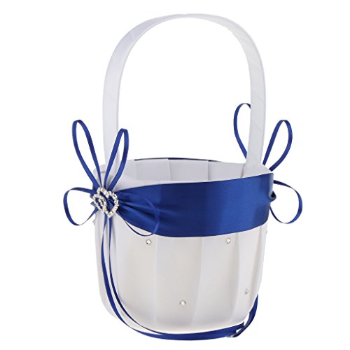 Baoblaze Blumenkorb Weiß Hochzeit, Weiß Streukörbchen Korb, Handheld Hochzeitskorb, Satin Wedding Flower Girl Basket, Blumenmädchen Korb mit Henkel für Hochzeitsfeier Blumenkinder, Königsblau Baoblaze Blumenkorb Weiß Hochzeit, Weiß Streukörbchen Korb, Handheld Hochzeitskorb, Satin Wedding Flower Girl Basket, Blumenmädchen Korb mit Henkel für Hochzeitsfeier Blumenkinder, Königsblau von Baoblaze