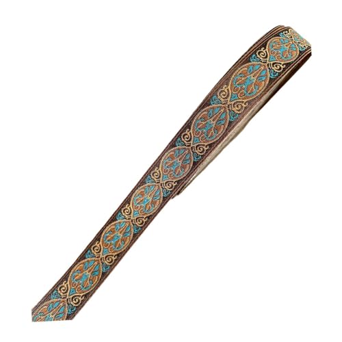 Baoblaze Ethnische Jacquard Ribbon Verzierung 16,4 ft Vorhangdekoration gestickt, Blau von Baoblaze