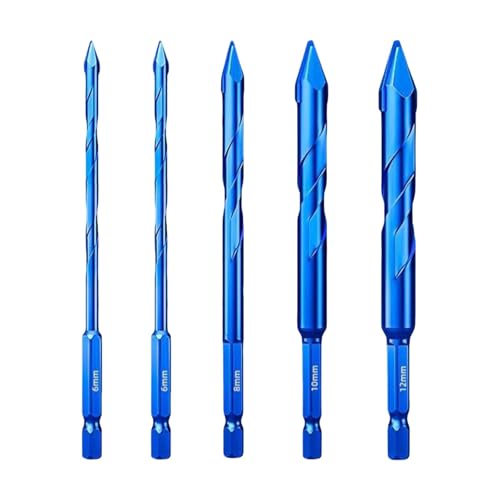 Baoblaze Exzenterbohrer-Set mit gekrümmter Spitze, Legierungsaufsatz, praktischer Ersatz für hohe Härte, professionell für, Beton, Glasfliesen, 6 6 8 10 12 Mm Baoblaze Exzenterbohrer-Set mit gekrümmter Spitze, Legierungsaufsatz, praktischer Ersatz für hohe Härte, professionell für, Beton, Glasfliesen, 6 6 8 10 12 Mm von Baoblaze