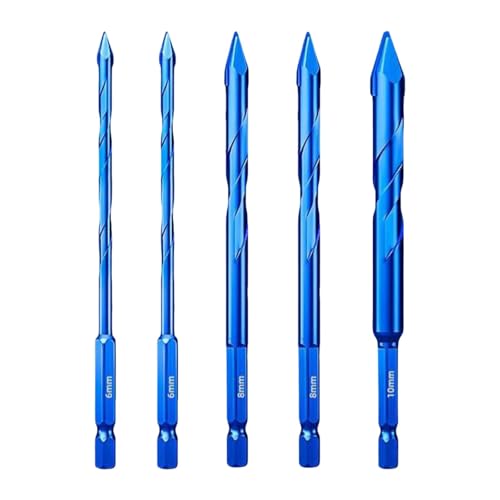 Baoblaze Exzenterbohrer-Set mit gekrümmter Spitze, Legierungsaufsatz, praktischer Ersatz für hohe Härte, professionell für, Beton, Glasfliesen, 6 6 8 8 10 Mm Baoblaze Exzenterbohrer-Set mit gekrümmter Spitze, Legierungsaufsatz, praktischer Ersatz für hohe Härte, professionell für, Beton, Glasfliesen, 6 6 8 8 10 Mm von Baoblaze