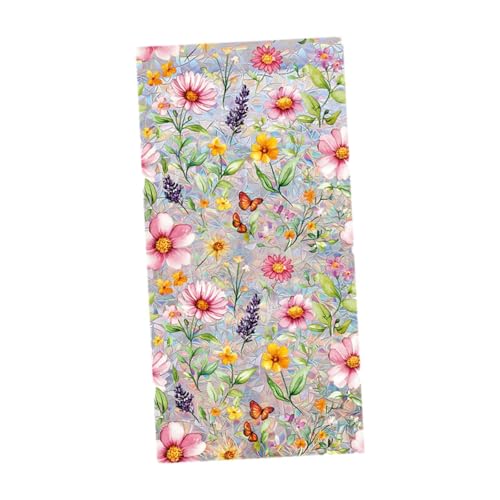Baoblaze Fenster Privatsphäre Film Blume Fensterhalter Abnehmbarer Regenbogeneffekt PVC Dekoration für Esszimmer Flurzimmer Schlafzimmer, 45cmx100cm Baoblaze Fenster Privatsphäre Film Blume Fensterhalter Abnehmbarer Regenbogeneffekt PVC Dekoration für Esszimmer Flurzimmer Schlafzimmer, 45cmx100cm von Baoblaze