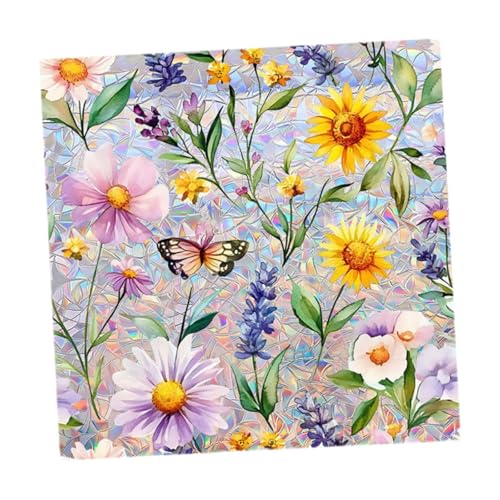 Baoblaze Fenster Privatsphäre Film Blume Fensterhalter Abnehmbarer Regenbogeneffekt PVC Dekoration für Esszimmer Flurzimmer Schlafzimmer, 45cmx45cm Baoblaze Fenster Privatsphäre Film Blume Fensterhalter Abnehmbarer Regenbogeneffekt PVC Dekoration für Esszimmer Flurzimmer Schlafzimmer, 45cmx45cm von Baoblaze