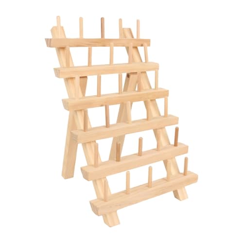Baoblaze Garnständer aus Holz, Flechtständer, platzsparend, für Stickmaschinen, einfache Installation, Stabiler, Leichter Garnhalter-Organizer, 30 Spule von Baoblaze