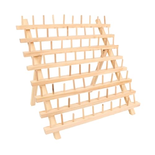 Baoblaze Garnständer aus Holz, Flechtständer, platzsparend, für Stickmaschinen, einfache Installation, Stabiler, Leichter Garnhalter-Organizer, 80 Spule von Baoblaze