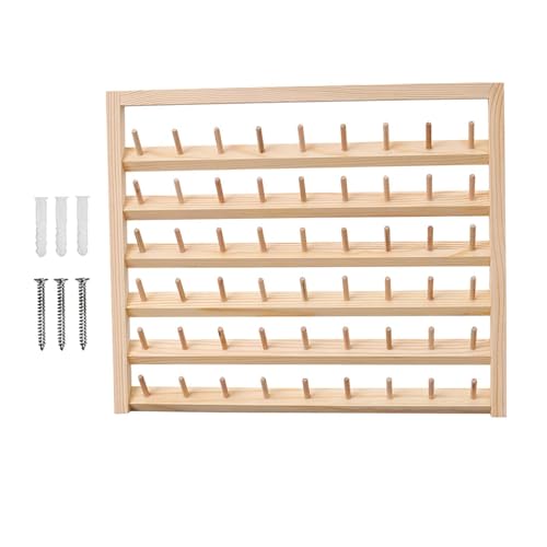 Baoblaze Garnständer zur Wandmontage, Aufbewahrung von Baumwollrollen, Garnhalter, Organizer, Wandaufbewahrung, Garnrollenhalter für 54 kleine und mittelgroße Baoblaze Garnständer zur Wandmontage, Aufbewahrung von Baumwollrollen, Garnhalter, Organizer, Wandaufbewahrung, Garnrollenhalter für 54 kleine und mittelgroße von Baoblaze