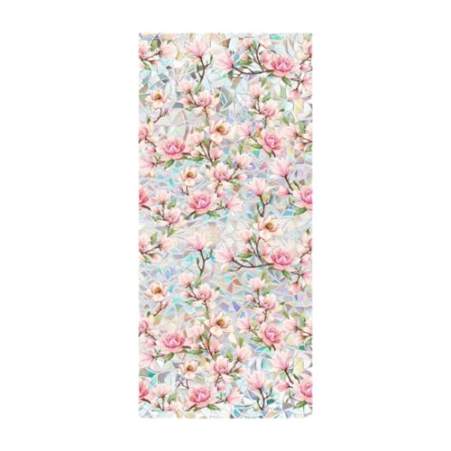 Baoblaze Glasaufkleber Aufkleber -Aufkleber Blumenfenster Klammer Film Autofenster Deckel Dekor statisch für Cafe Home Dekoration Büro Schlafzimmer, Style A von Baoblaze
