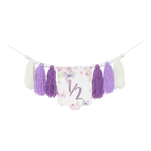 Baoblaze Halbgeburtstags-Hochstuhl-Banner, Garn-Quasten-Girlande, kreative böhmische Hintergrunddekoration für Geschenk, Kinderzimmer, Feier, Kinderzimmer, Nur Banner Baoblaze Halbgeburtstags-Hochstuhl-Banner, Garn-Quasten-Girlande, kreative böhmische Hintergrunddekoration für Geschenk, Kinderzimmer, Feier, Kinderzimmer, Nur Banner von Baoblaze