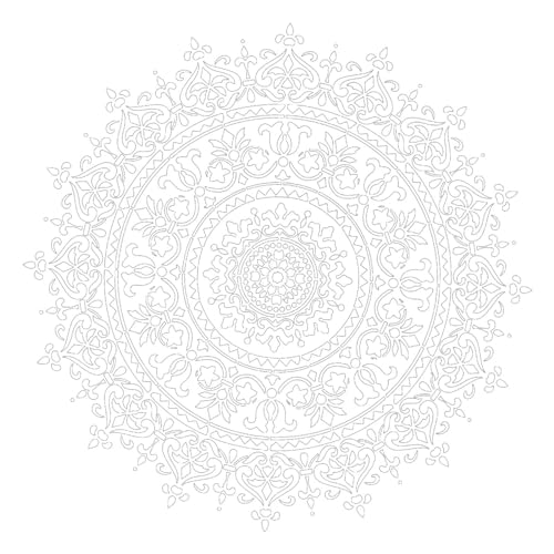 Baoblaze Mandala-Schablone, Mandala-Malvorlage, Basteln, Heimdekoration, Malschablone, Blumenmuster, Schablone für Holz, Leinwand, Fliesen von Baoblaze