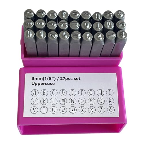 Baoblaze Metallstempel Set 3mm Portale Professional Leichtes Leichtgewicht für Schmuck Making Punch Set für Schmuck Handstempelprojekte, Rosa Großbuchstaben Baoblaze Metallstempel Set 3mm Portale Professional Leichtes Leichtgewicht für Schmuck Making Punch Set für Schmuck Handstempelprojekte, Rosa Großbuchstaben von Baoblaze