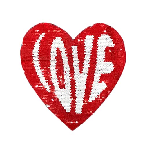 Baoblaze Pailletten-Applikation, dekorative Patches, glitzernd, großer Herz-Patch zum Aufbügeln für Jacken, Rucksäcke, Jeans, Dekoration Baoblaze Pailletten-Applikation, dekorative Patches, glitzernd, großer Herz-Patch zum Aufbügeln für Jacken, Rucksäcke, Jeans, Dekoration von Baoblaze
