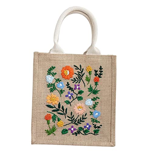 Baoblaze Sticktasche für Damen mit Blumenmuster Stickset für Anfänger, Typ B von Baoblaze