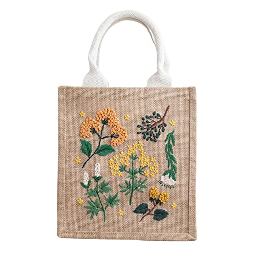 Baoblaze Sticktasche für Damen mit Blumenmuster Stickset für Anfänger, Type A von Baoblaze
