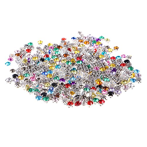 Baoblaze Strass Glitzersteine Strasssteine Steine zum Aufnähen und Kleben, Aufnähsteine Acryl Strass Steine mit Einfassung, Auswahl, Farbe 2, 6mm 300pcs Baoblaze Strass Glitzersteine Strasssteine Steine zum Aufnähen und Kleben, Aufnähsteine Acryl Strass Steine mit Einfassung, Auswahl, Farbe 2, 6mm 300pcs von Baoblaze
