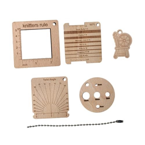 Baoblaze Strickmaß-Lineal-Set, Nadelfilzwerkzeuge, Garnmaß, praktisches Multitool-Set, Garnwickel-Anleitung, Strickwerkzeug-Zubehör von Baoblaze