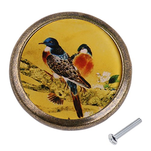 Retro Vogel Möbelknopf Möbelknauf für Schubladen Schrank, Vogel 3 von Baoblaze