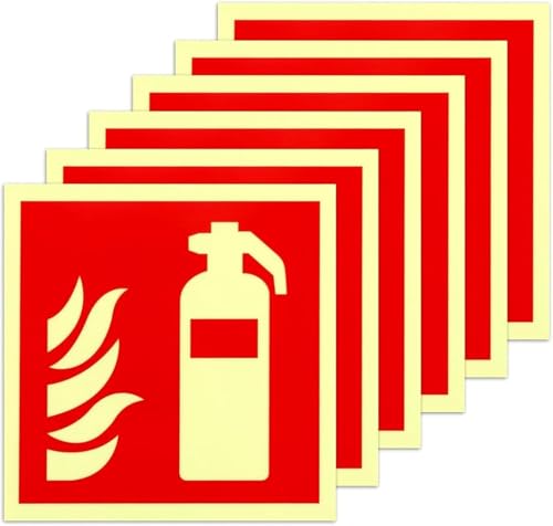 6 Stück 15x15cm Schild Feuerlöscher PVC Nachleuchtend Selbstklebende Brandschutzzeichen für Haus Büro Baustelle Auto Sicherheitsmarkierung 6 Stück 15x15cm Schild Feuerlöscher PVC Nachleuchtend Selbstklebende Brandschutzzeichen für Haus Büro Baustelle Auto Sicherheitsmarkierung von Baogu