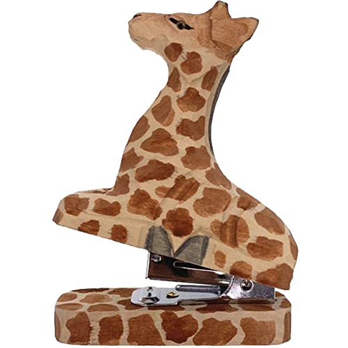 Baokuan Cartoon Mini Hefter Für Schreibtisch Tragbare Handgefertigte Niedliche Giraffe Hefter Für Office School Holzschnitzerei Lernen Schreibweise von Baokuan
