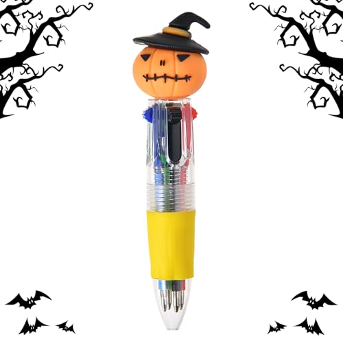 Baoqifong Halloween Kugelschreiber,Halloween-Motiv 4er Satz Farbige Kugelschreiber | Lernaccessoires Reibungsloses Schreibmaterial Für Schüler Unterricht Party Schule von Baoqifong