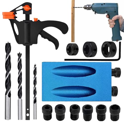 Baoqifong Pocket Hole Jig Set - 15 Grad Holzverbindungsschablone,Präzise Ausrichtung Für Verbindungsschrauben Bei Möbelbau & Zimmerei Baoqifong Pocket Hole Jig Set - 15 Grad Holzverbindungsschablone,Präzise Ausrichtung Für Verbindungsschrauben Bei Möbelbau & Zimmerei von Baoqifong